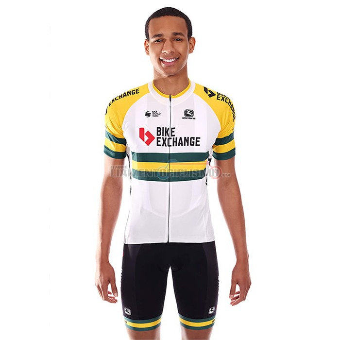 Abbigliamento Ciclismo Bike Exchange Campione Australia 2021 Manica Corta